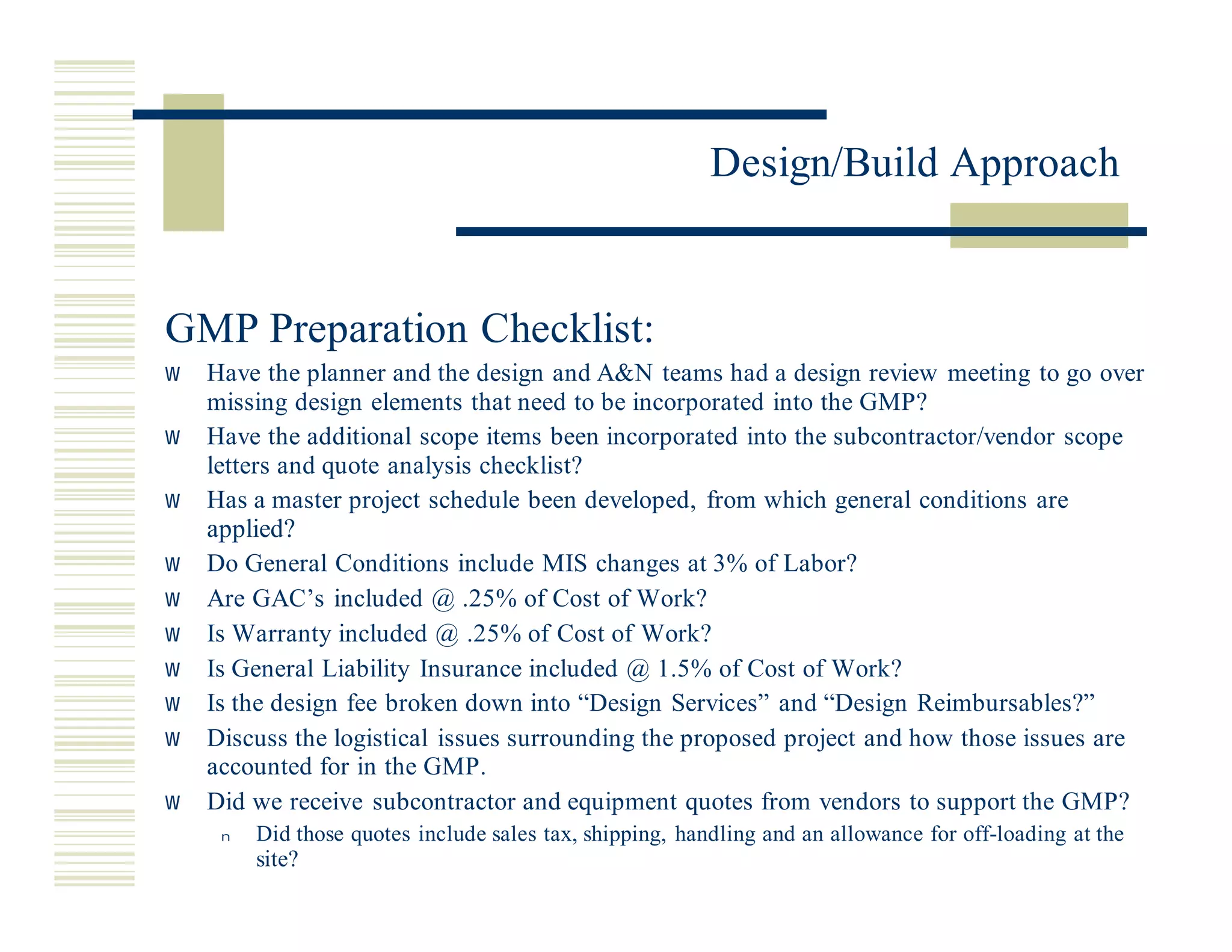 Miros Design Build Approach 3.20.02