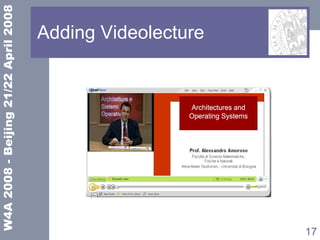 Adding Videolecture 