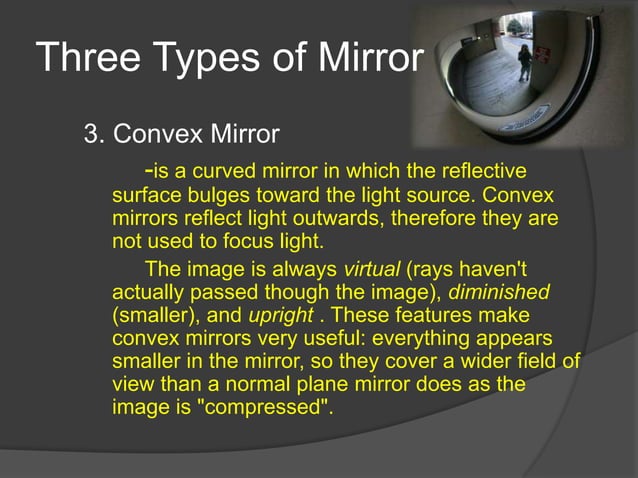 Mirror - Physics by: Rey San Andrew Rimando | PPT