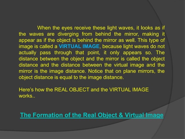 Mirror - Physics by: Rey San Andrew Rimando | PPT