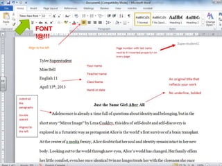 "Mirror Image" Analysis Essay Tutorial | PPT