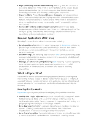 Mirroring vs Replication vs Clustering: A Data Protection Comparison | PDF