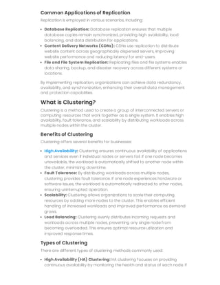 Mirroring vs Replication vs Clustering: A Data Protection Comparison | PDF
