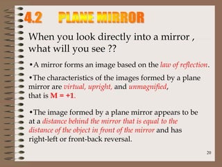 introduction of mirror and lesson and ray diagramming | PPT