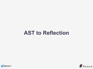 @asgrim
AST to Reflection
 