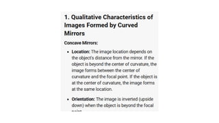 mirrorrs, concave convex. formula solution