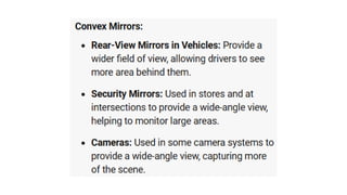 mirrorrs, concave convex. formula solution