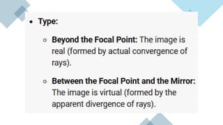 mirrorrs, concave convex. formula solution