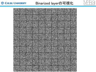 Binarized layerの可視化 
 