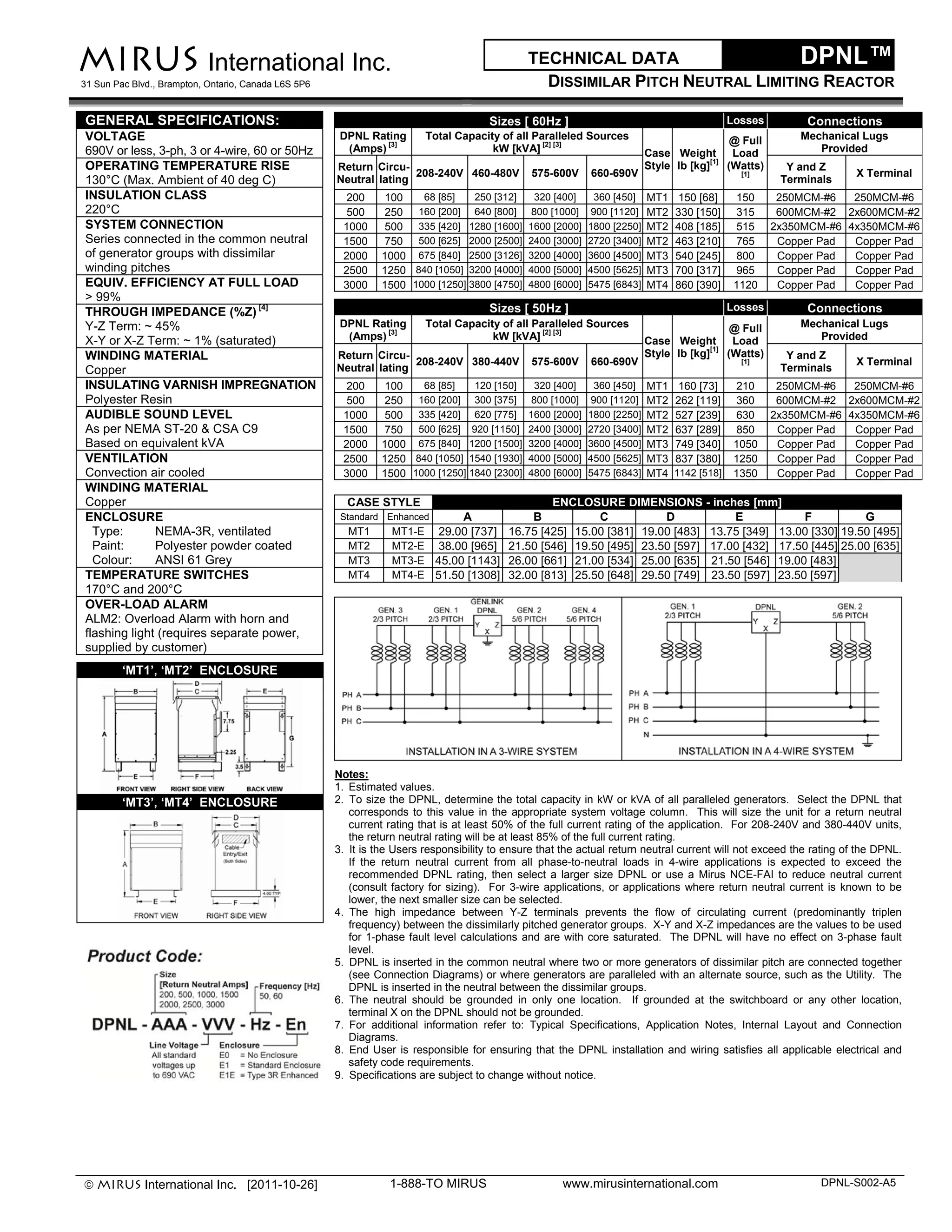 Mirus genlink dissimiliar_pitch_neutral_limiter_datasheet | PDF