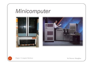 Minicomputer




17   Chapter 3 Computer Hardware   Mr.Warawut Khangkhan
 