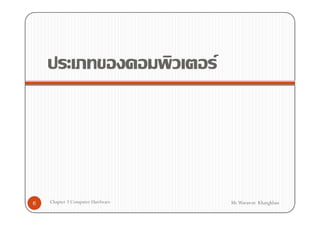 F




6   Chapter 3 Computer Hardware       Mr.Warawut Khangkhan
 