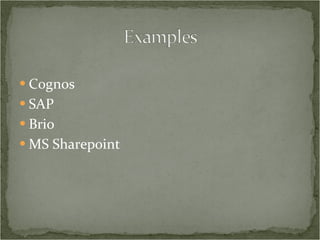 Cognos SAP Brio MS Sharepoint 