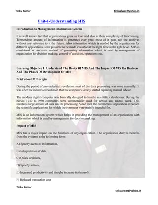 Management Information System | PDF