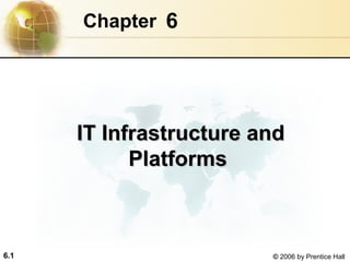 6.1 © 2006 by Prentice Hall
6Chapter
IT Infrastructure andIT Infrastructure and
PlatformsPlatforms
 