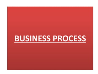 BUSINESS PROCESS
 