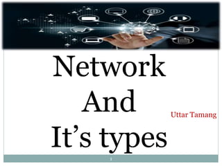 1
Network
And
It’s types
Uttar Tamang
 