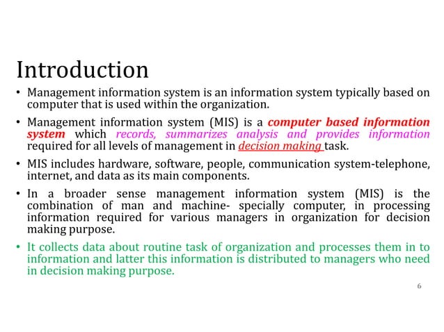 introduction to management information systems (MIS) | PPTX | Operating ...