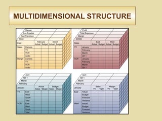 MULTIDIMENSIONAL STRUCTUREMULTIDIMENSIONAL STRUCTURE
 