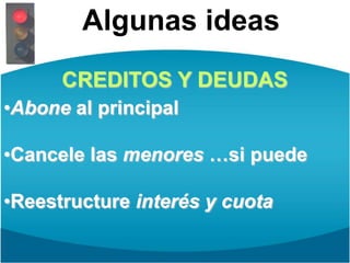 Algunas ideasCREDITOS Y DEUDASAbone al principal