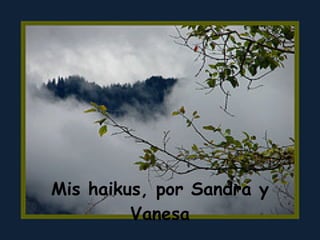 Mis haikus, por Sandra y Vanesa 
