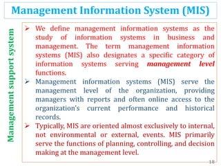 Mis management information system | PDF