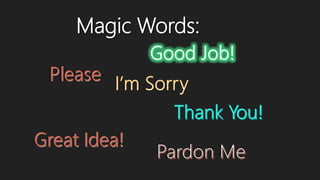 Magic Words:
 