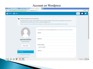 Account on Wordpress
 
