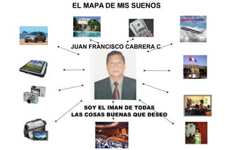 EL MAPA DE MIS SUENOS JUAN FRANCISCO CABRERA C . SOY EL IMAN DE TODAS LAS COSAS BUENAS QUE DESEO 