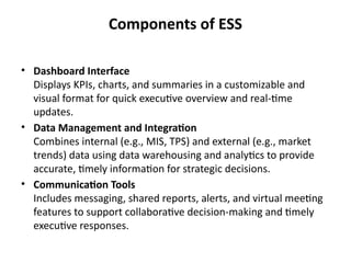 Ess Displays BUSINESS APPLICATION AND MANAGEMENT INFORMATION SYSTEM | PPTX