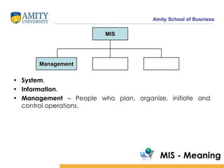 MIS1: Organization Management & Information | PDF