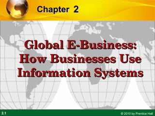 2 Chapter   Global E-Business: How Businesses Use Information Systems 