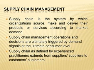 MIS 14 Supply Chain Management