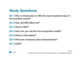 Mis Basic MIS 303 Chapter 1 Slide about basic of MIS system | PDF