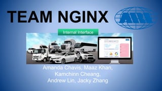 TEAM NGINX
Amanda Chavis, Maaz Khan,
Kamchinn Cheang,
Andrew Lin, Jacky Zhang
Internal Interface
 