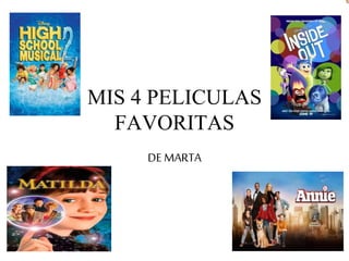 MIS 4 PELICULAS
FAVORITAS
DE MARTA
 