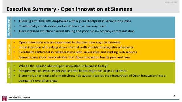 open innovation at siemens case study