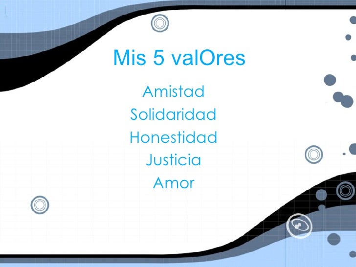Mis 5 Valores