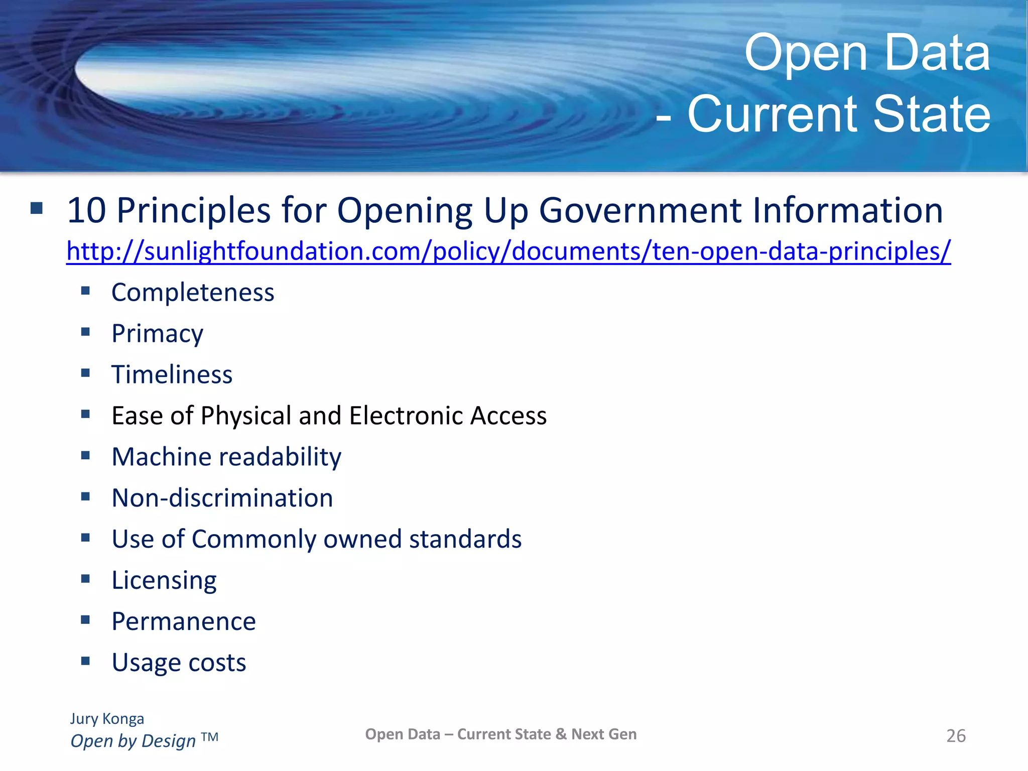 Open Government and Service Delivery13GovernmentIt’s _ _ _Government #&*!%?MunicipalProvincialFederalWe need to move from this ….Open Data – Current State & Next Gen