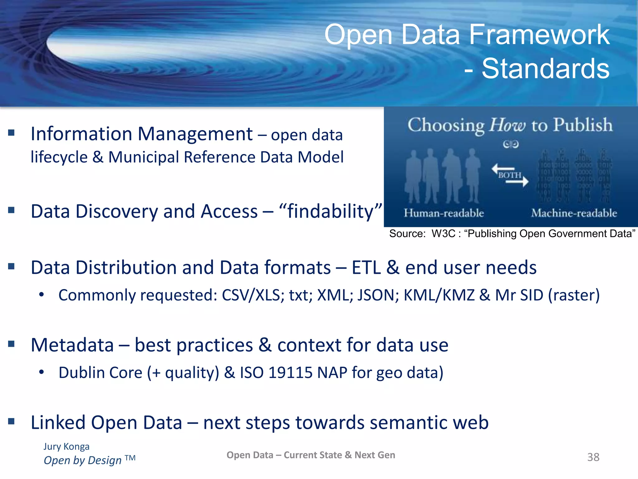 Open Data UI and functionality