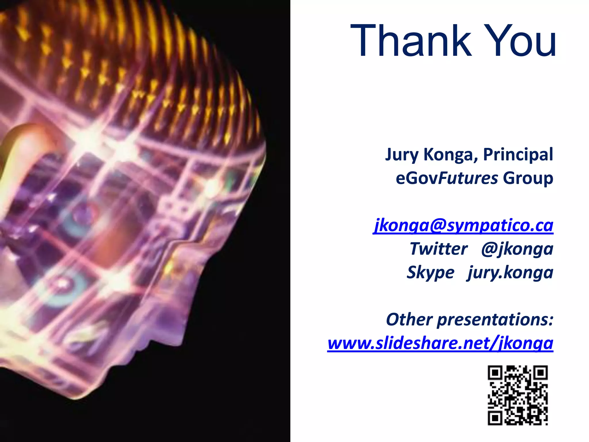 Open Data - the New RealityOpen Data Current State- Small to Medium Municipal SpaceOpen Data – not just for large municipalitiesExamples include Nanaimo, B.C.;  North Vancouver, B.C.; Surrey, B.C.; London, ON; Mississauga, ON; Windsor, ON (and more on the way)Most municipalities provide some degree of “open data” – the need is to make it more extensiveOpen Data – Current State & Next Gen31