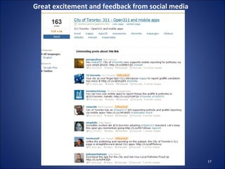 Great excitement and feedback from social media




                                                  17
 
