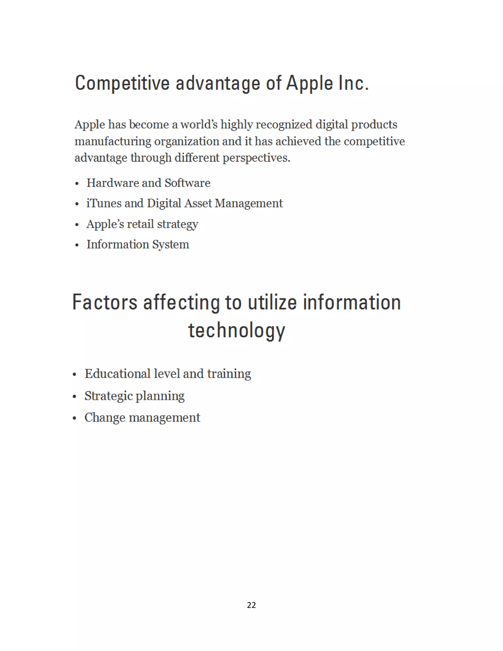 Management Information System- Apple Inc. | PDF