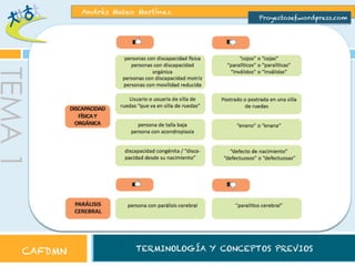 Andrés Mateo Martínez

Proyectosef.wordpress.com

TEMA 1
CAFDMN

TERMINOLOGÍA Y CONCEPTOS PREVIOS

 