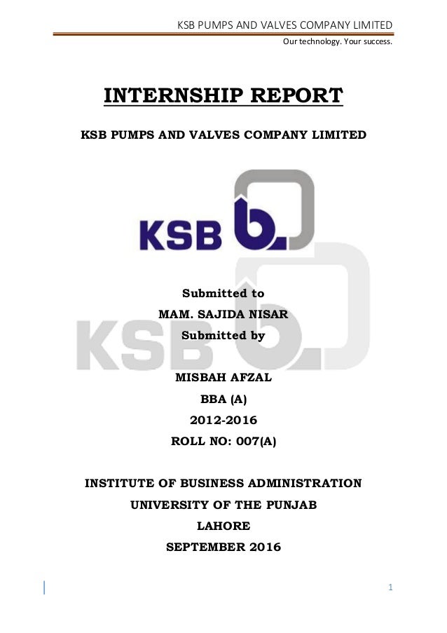 KSB INTERNSHIP PROJECT