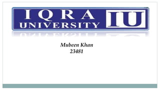 Mubeen Khan
23481
 