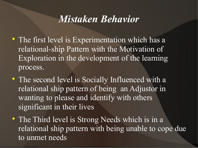 Mistaken Goals Of Behavior Chart