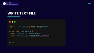 Babel Coder
Babel Coder
https://www.babelcoder.com
WRITE TEXT FILE
 