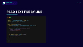 Babel Coder
Babel Coder
https://www.babelcoder.com
READ TEXT FILE BY LINE
 