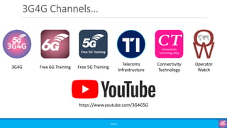 3G4G Channels…
©3G4G
3G4G Free 6G Training Free 5G Training
Telecoms
Infrastructure
Connectivity
Technology
Operator
Watch
https://www.youtube.com/3G4G5G
 